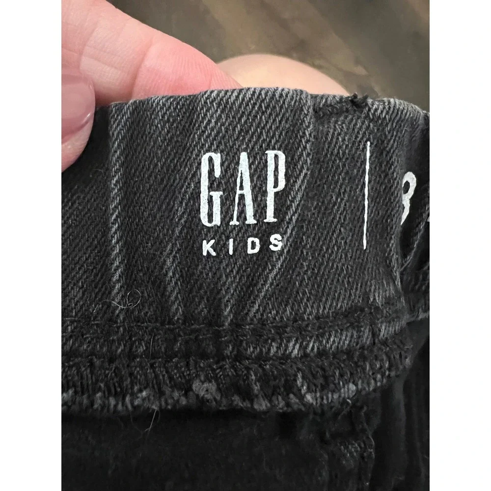 Gap Kids Girls Black Pull On Jeggings Size 8‎ Elastic Waist Slim Fit Denim Pants